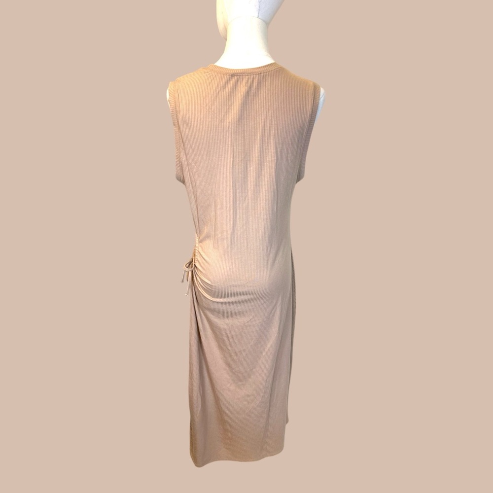 Olive and Oak NWT size XL Tan ribbed cut out tank maxi dress - Picture 2 of 15